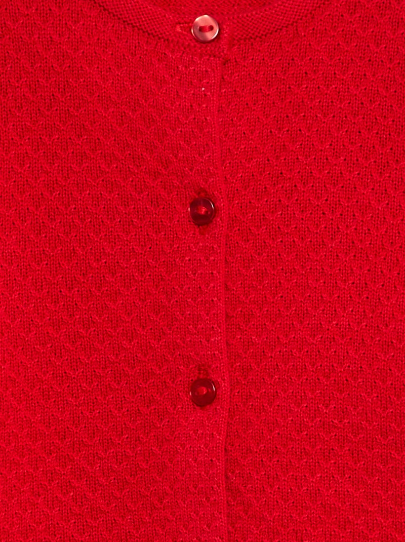 Chaqueta de punto bobo ROJO - Kiabi