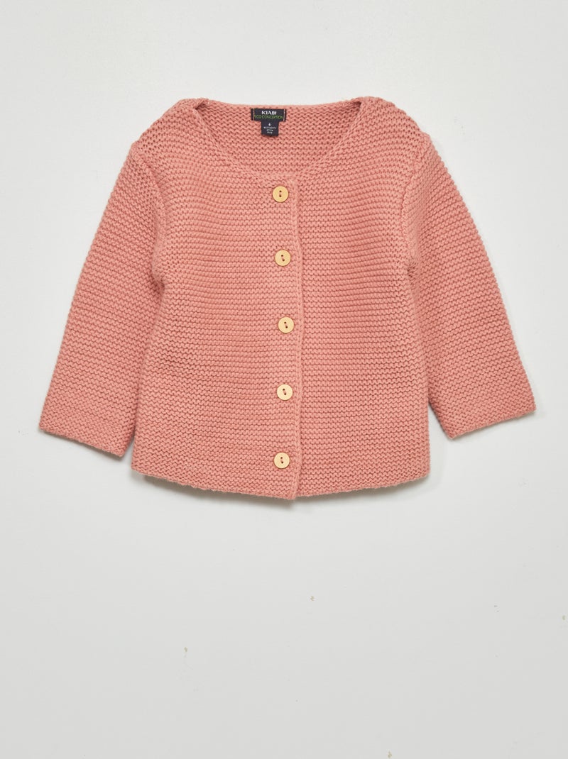 Chaqueta de punto bobo ROSA - Kiabi