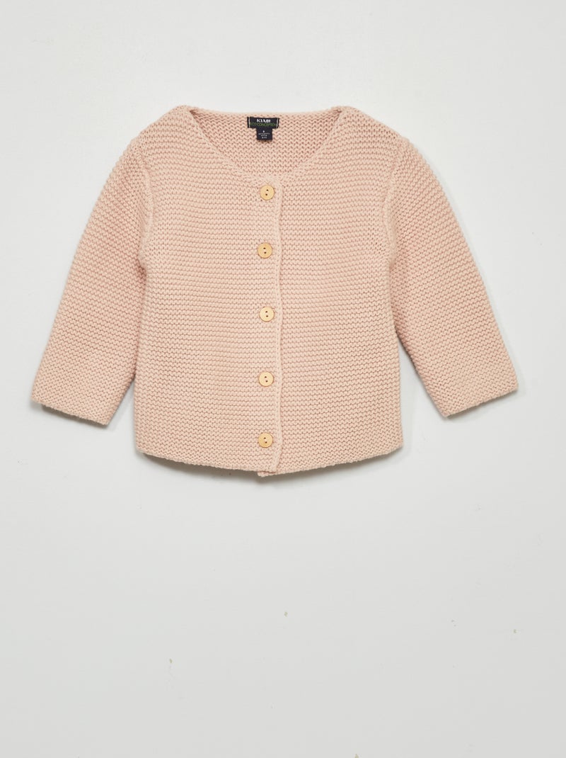 Chaqueta de punto bobo ROSA - Kiabi