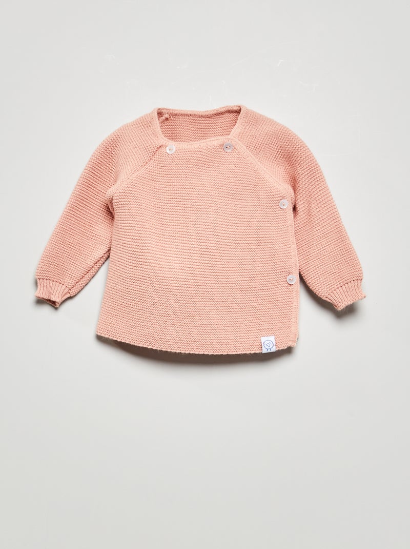 Chaqueta de punto bobo ROSA - Kiabi
