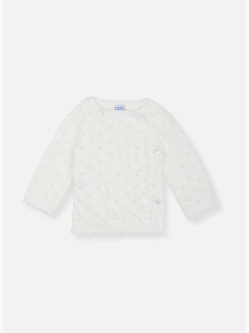 Chaqueta de punto calada de bebé - les basiques Crudo - Kiabi