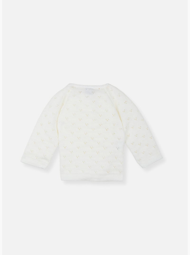 Chaqueta de punto calada de bebé - les basiques Crudo - Kiabi