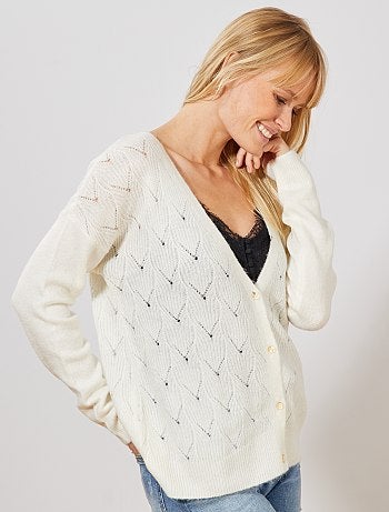 Chaqueta de punto calado 2 en 1 - Kiabi