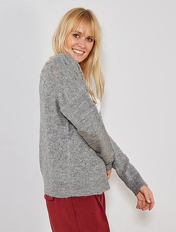 Chaqueta de punto calado 2 en 1 - Kiabi