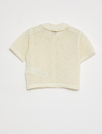 Chaqueta de punto calado