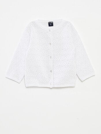Chaqueta de punto calado con botones