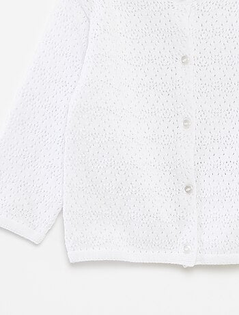 Chaqueta de punto calado con botones