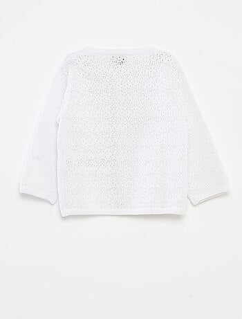 Chaqueta de punto calado con botones