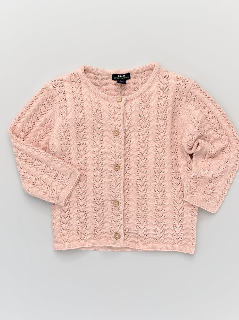 Chaqueta de punto calado ROSA - Kiabi