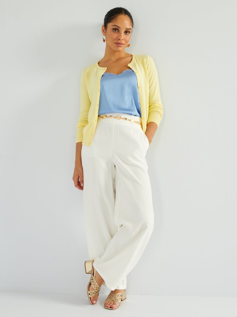 Chaqueta de punto con botones AMARILLO - Kiabi
