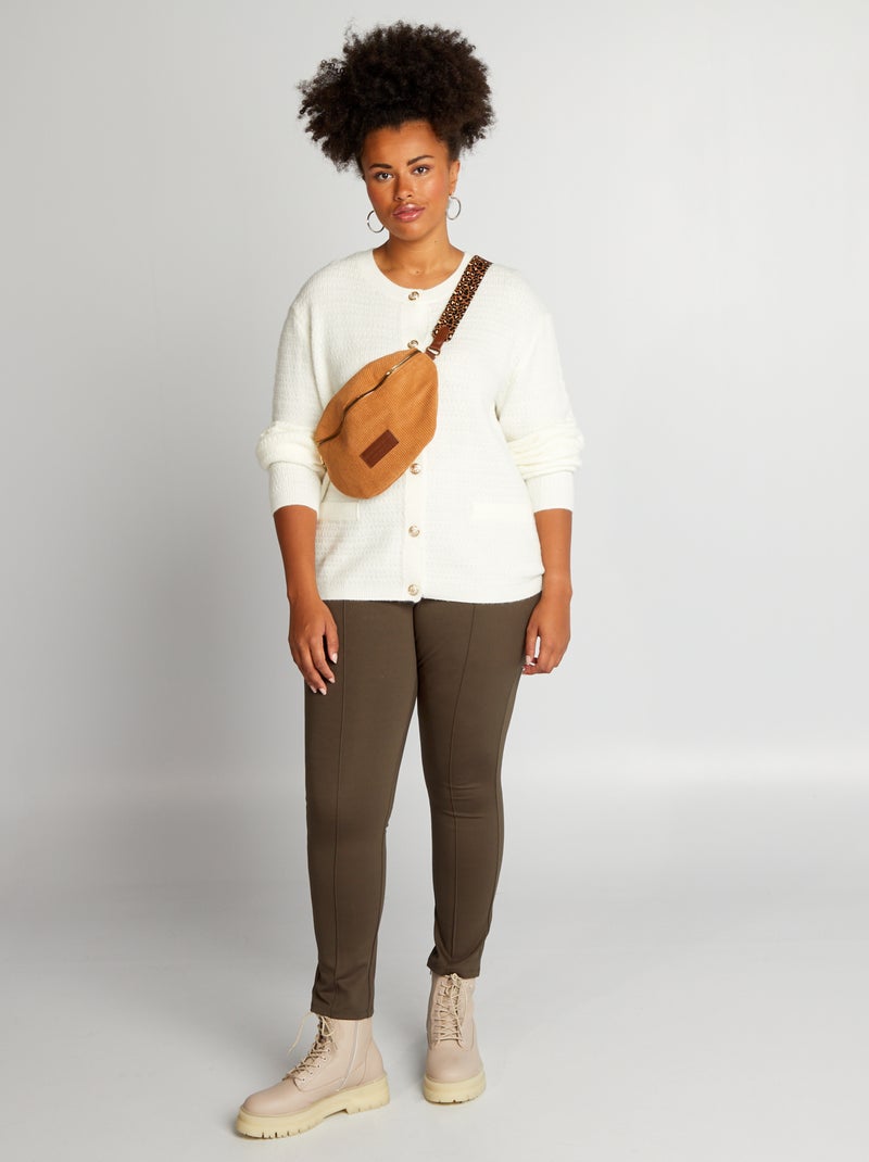 Chaqueta de punto con botones BLANCO - Kiabi