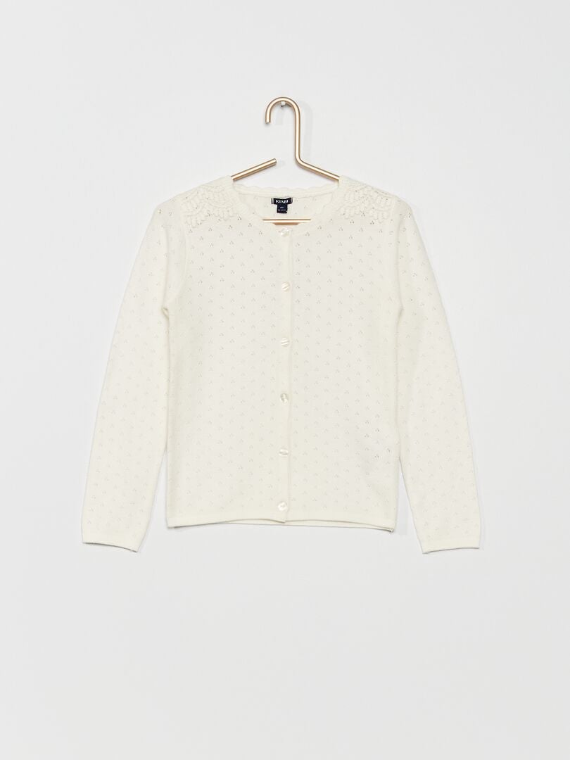 Chaqueta de punto con botones blanco nieve Kiabi 10.00€