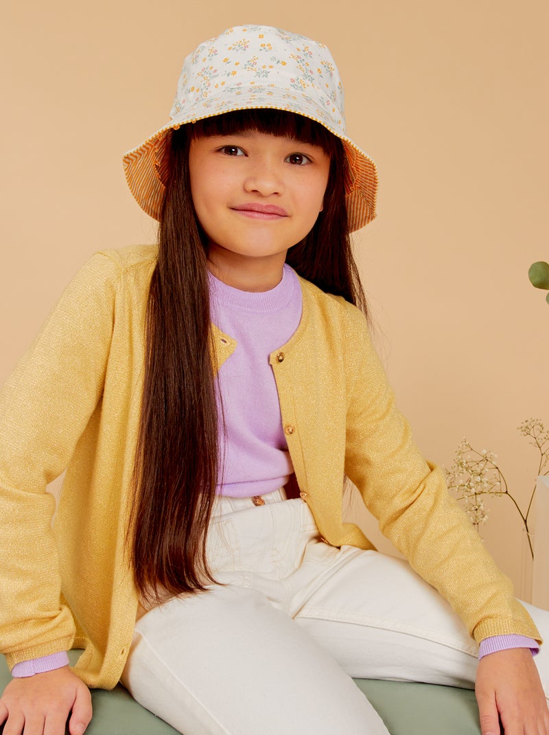 Chaqueta de punto con botones de fantasía AMARILLO - Kiabi