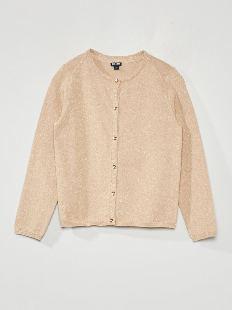 Chaqueta de punto con botones de fantasía BEIGE - Kiabi