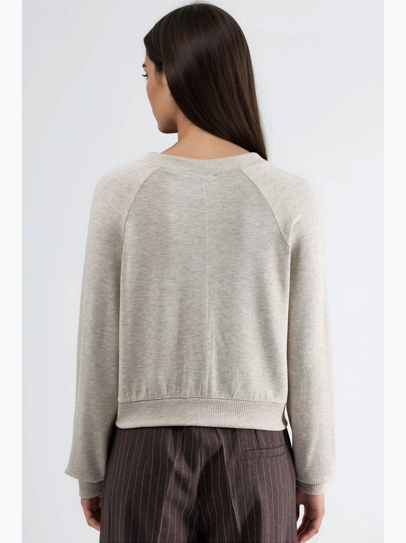 Chaqueta de punto con botones y cuello redondo busem Arena - Kiabi