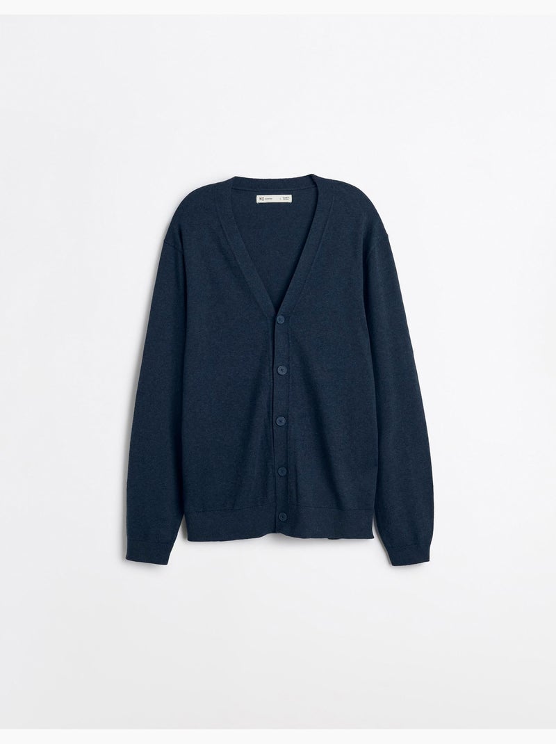 Chaqueta de punto con cachemira, mo fashion, mo fashion Azul - Kiabi