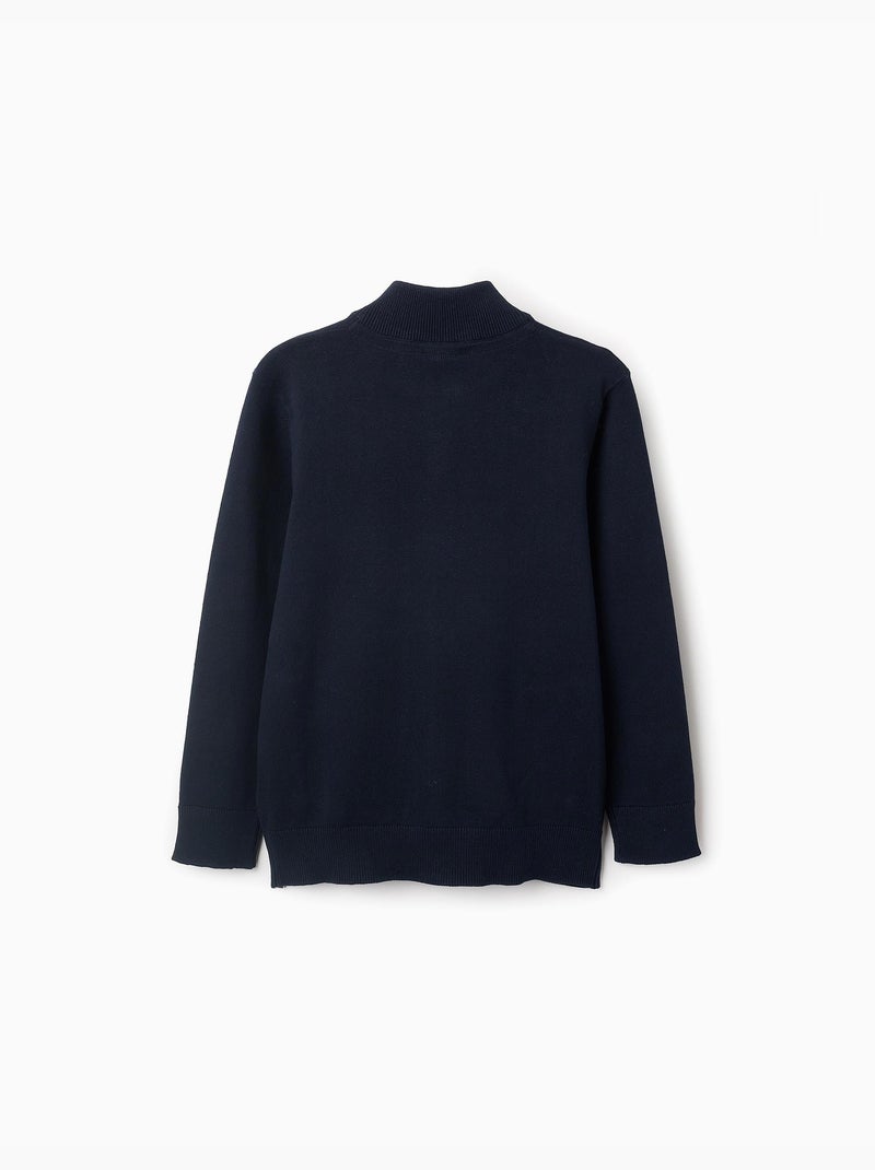 Chaqueta de punto con cierre de cremallera Azul oscuro - Kiabi