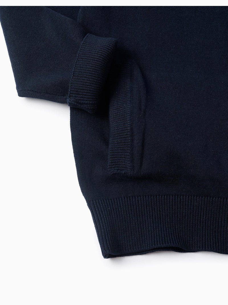 Chaqueta de punto con cierre de cremallera Azul oscuro - Kiabi