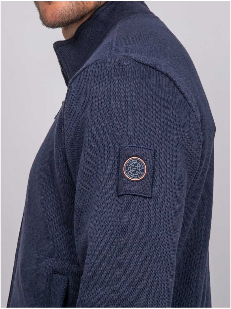 Chaqueta de punto con cremallera wiropax Azul marino - Kiabi