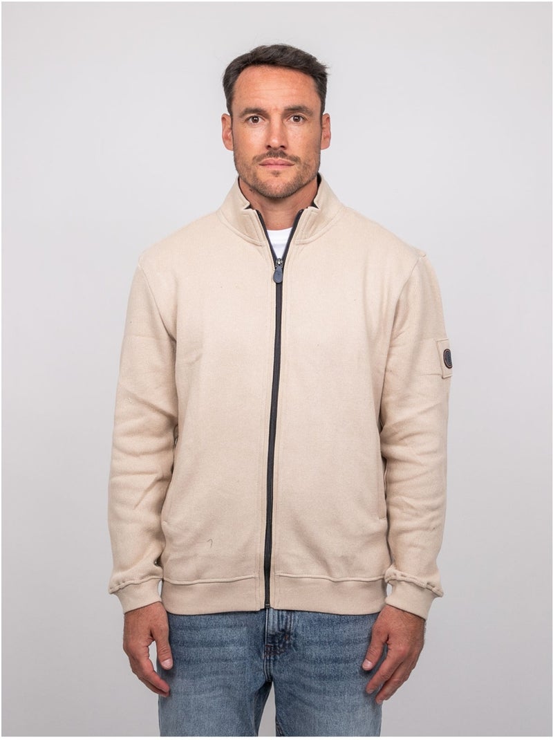 Chaqueta de punto con cremallera wiropax Beige - Kiabi