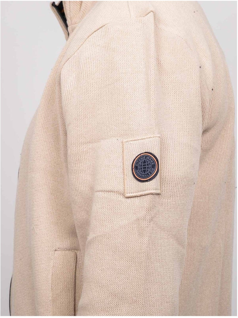 Chaqueta de punto con cremallera wiropax Beige - Kiabi