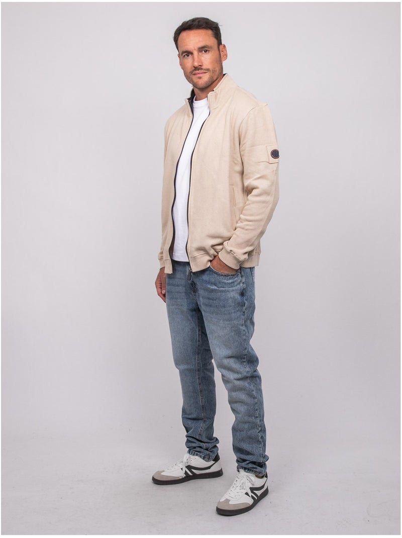 Chaqueta de punto con cremallera wiropax Beige - Kiabi