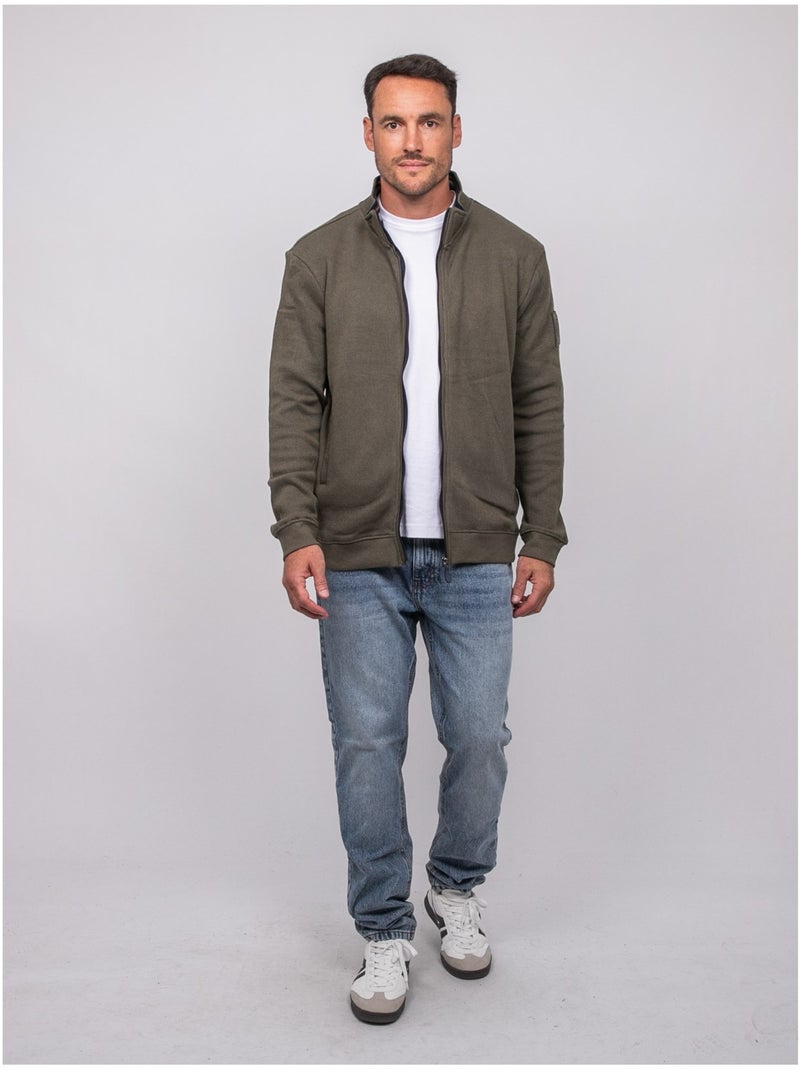 Chaqueta de punto con cremallera wiropax Caqui - Kiabi