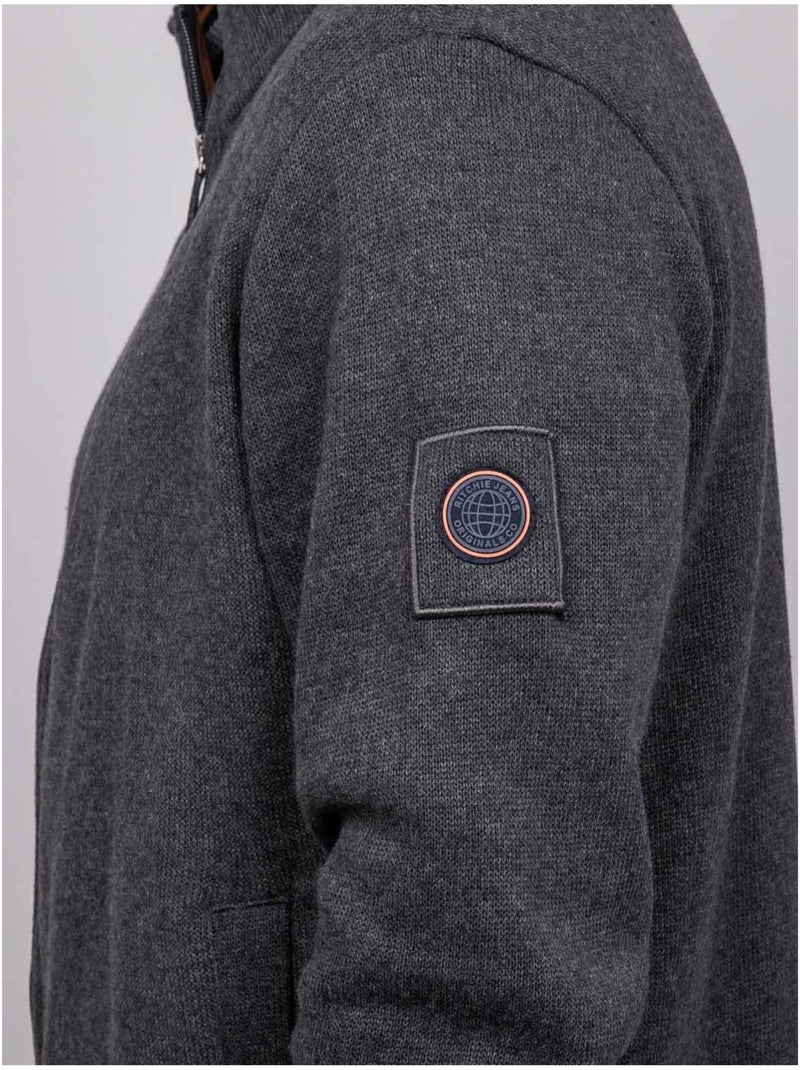 Chaqueta de punto con cremallera wiropax Gris antracita - Kiabi