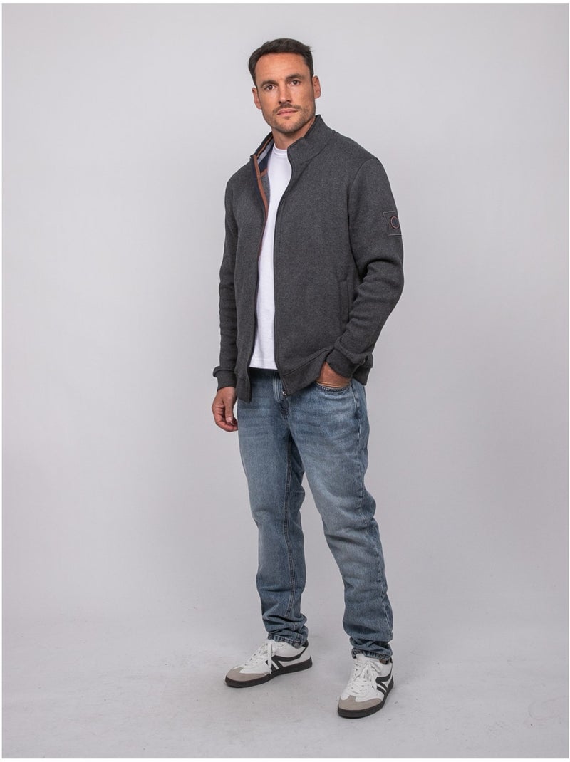 Chaqueta de punto con cremallera wiropax Gris antracita - Kiabi