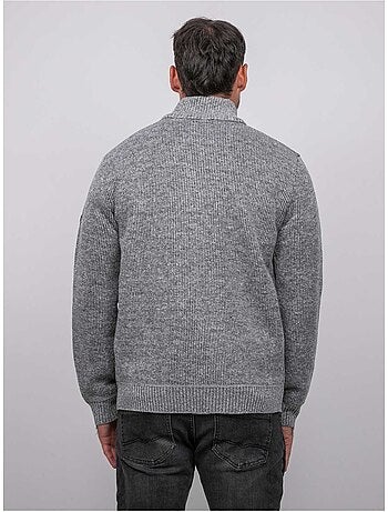 Chaqueta de punto con cremallera y cuello alto laporil