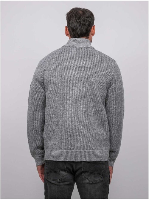 Chaqueta de punto con cremallera y cuello alto laporil - Kiabi