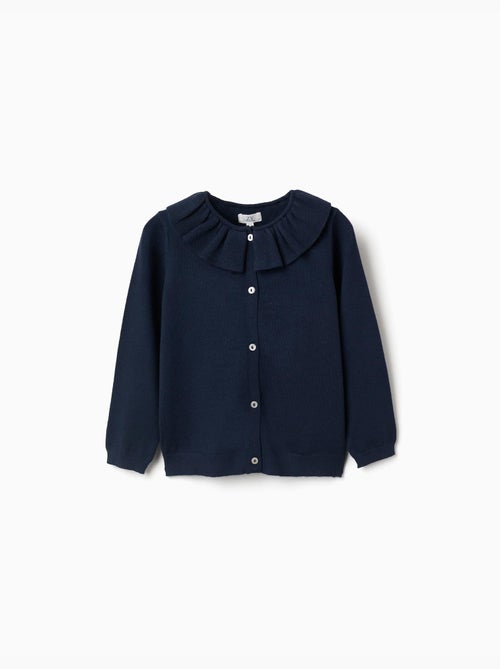 Chaqueta de punto con cuello con volantes - Kiabi