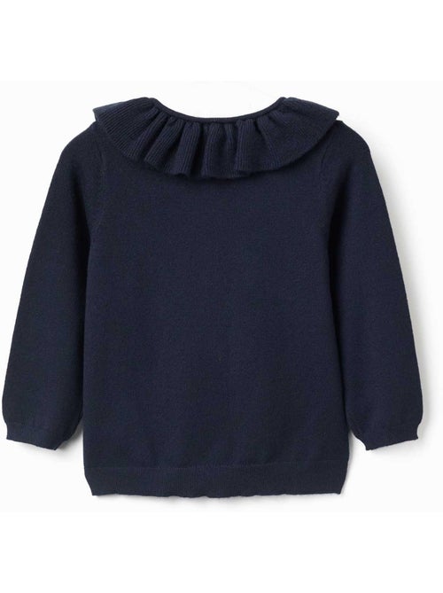 Chaqueta de punto con cuello con volantes - Kiabi