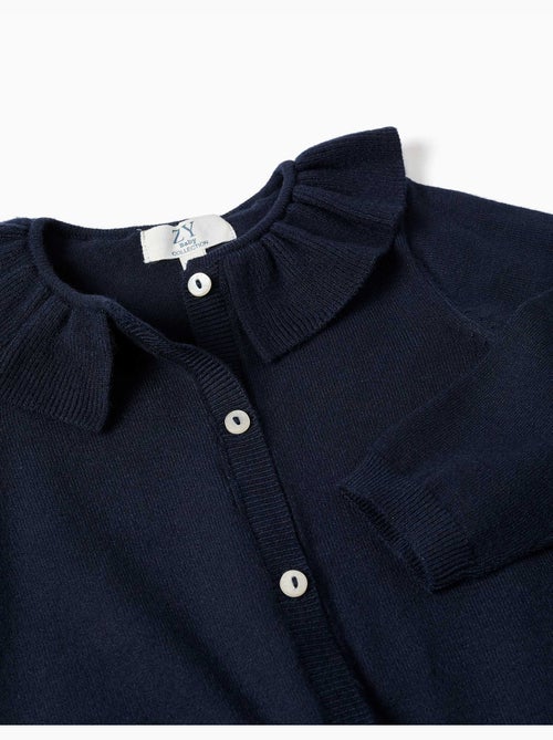 Chaqueta de punto con cuello con volantes - Kiabi