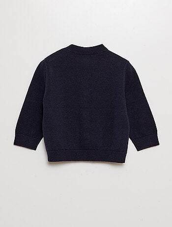 Chaqueta de punto con cuello de pico