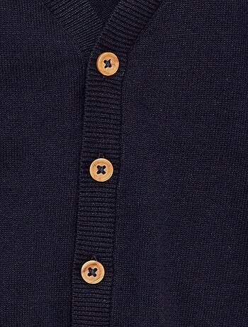 Chaqueta de punto con cuello de pico