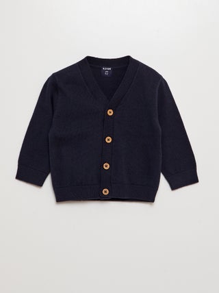 Chaqueta de punto con cuello de pico