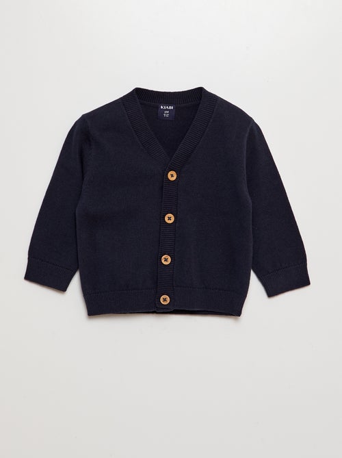 Chaqueta de punto con cuello de pico - Kiabi