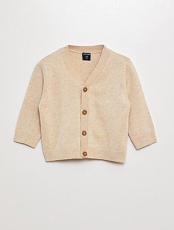 Chaqueta de punto con cuello de pico