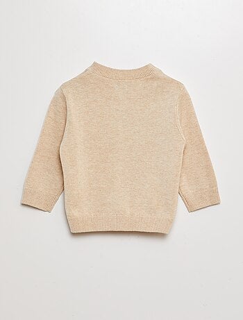 Chaqueta de punto con cuello de pico