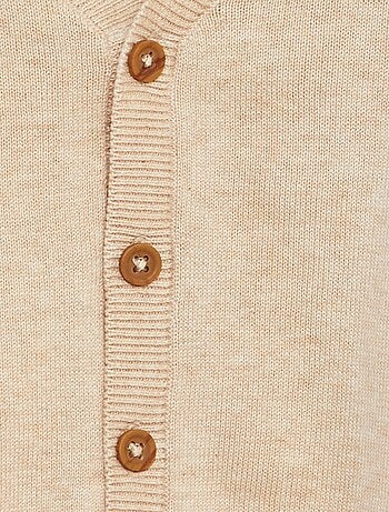 Chaqueta de punto con cuello de pico