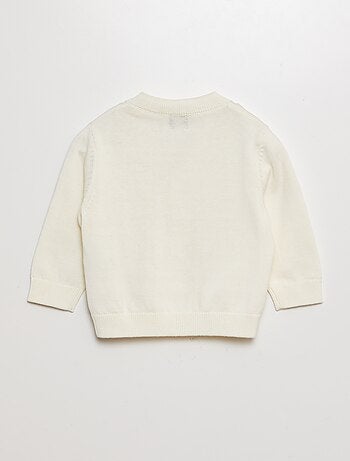 Chaqueta de punto con cuello de pico