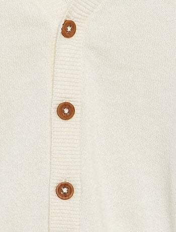 Chaqueta de punto con cuello de pico