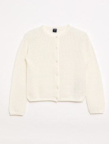 Chaqueta de punto con cuello redondo