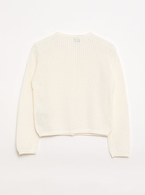 Chaqueta de punto con cuello redondo - Kiabi