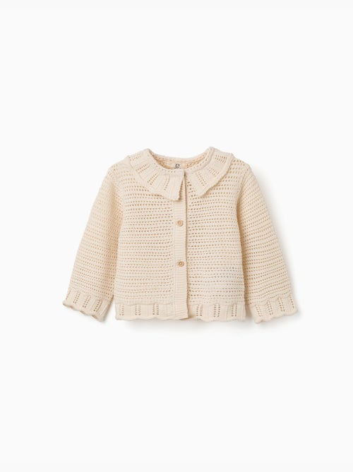 Chaqueta de punto con detalles calados - Kiabi