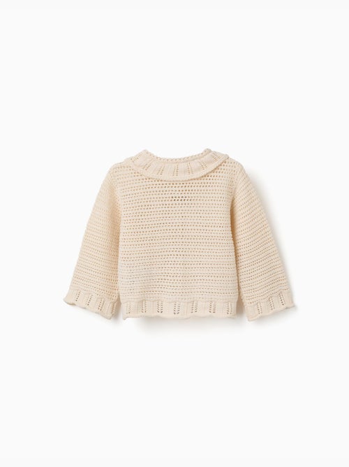 Chaqueta de punto con detalles calados - Kiabi
