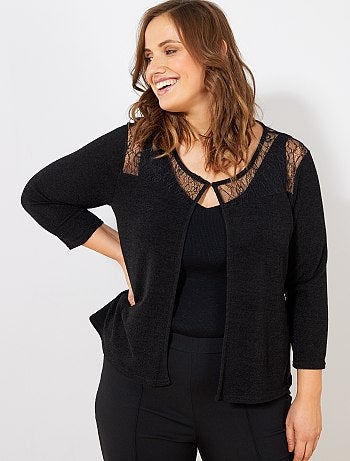 Chaqueta de punto con encaje - Kiabi