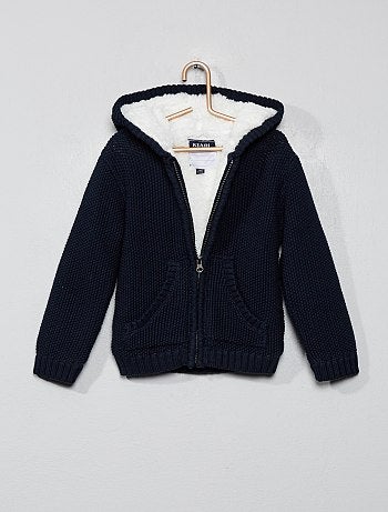 Chaqueta de punto con forro de borreguito - Kiabi