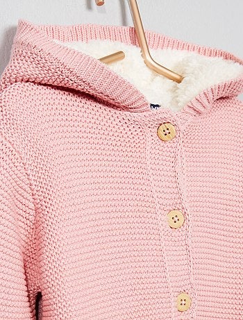 Chaqueta de punto con forro de borreguito - Kiabi